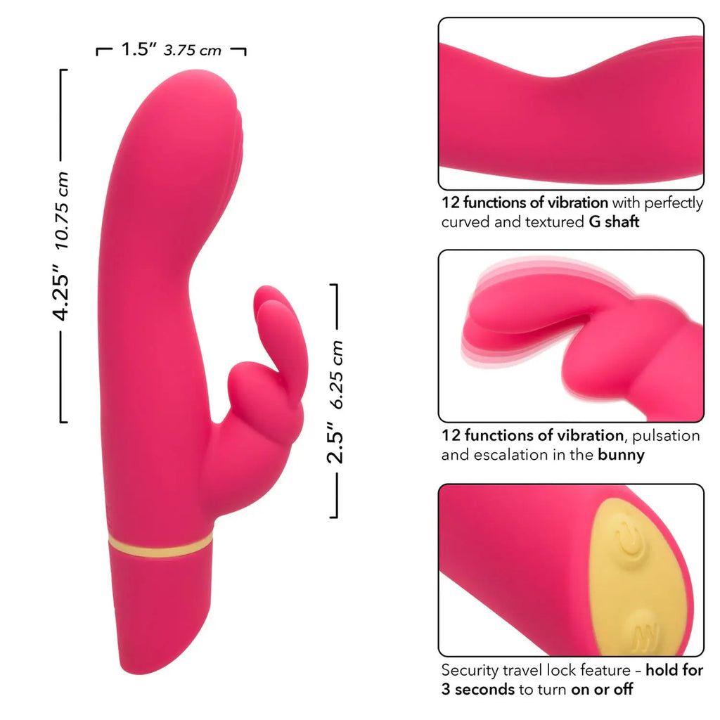 Love Bunny Vibrating "G" Bunny - Pink – body-safe materials 12 vibration modes | Fu'Cha Exotics