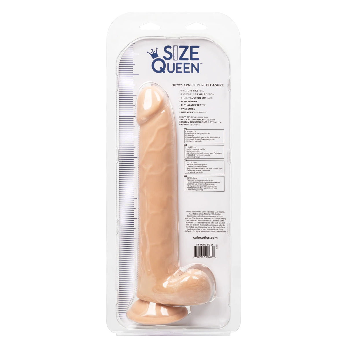 Size Queen 10 inch/25.5 Cm - Ivory – body-safe materials | Fu'Cha Exotics