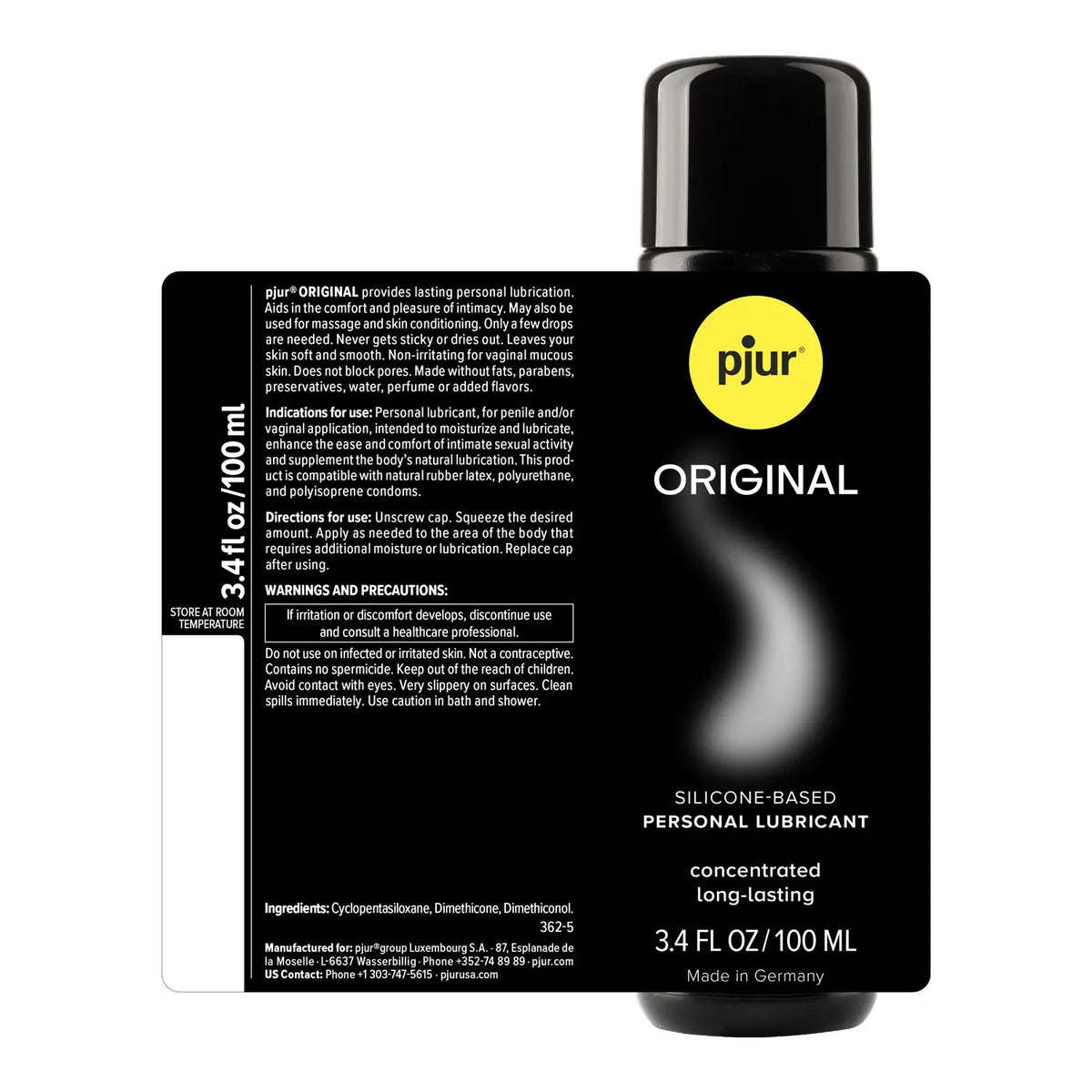 Pjur Original - 3.4 Fl. Oz. 100ml – body-safe materials | Fu'Cha Exotics