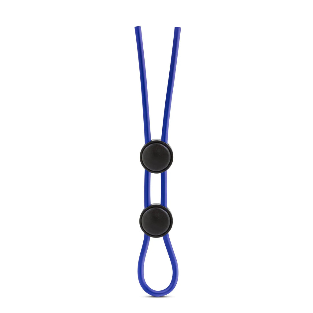 Stay Hard - Silicone Double Loop Cock Ring - Blue – body-safe silicone adjustable intensity | Fu'Cha Exotics
