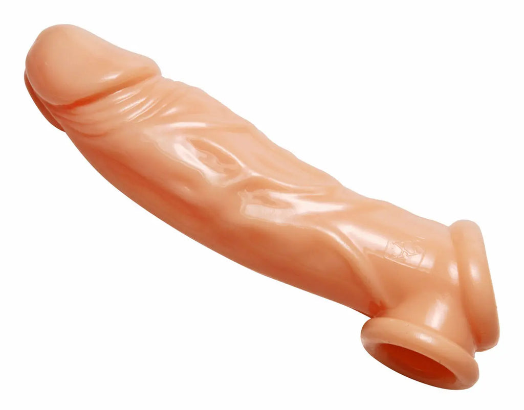 Realistic Flesh Penis Enhancer and Ball Stretcher – body-safe materials | Fu'Cha Exotics