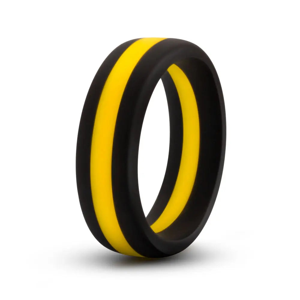 Performance - Silicone Go Pro Cock Ring - Black/gold/black – body-safe silicone | Fu'Cha Exotics