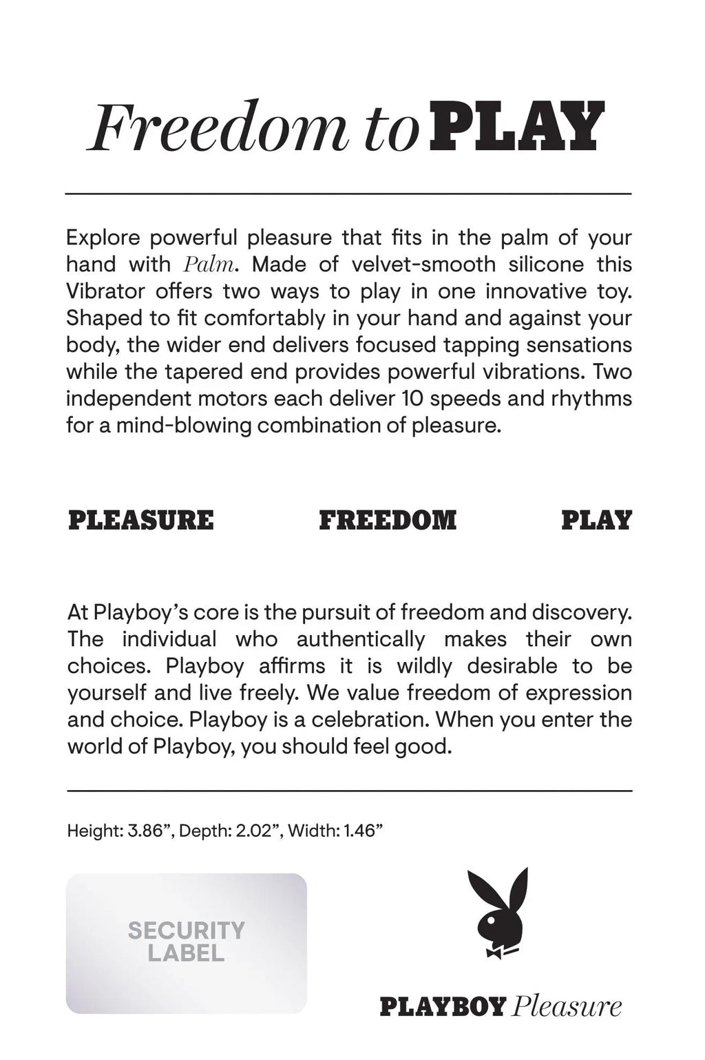 Playboy Pleasure - Palm - Vibrator - Light Pink – body-safe materials | Fu'Cha Exotics