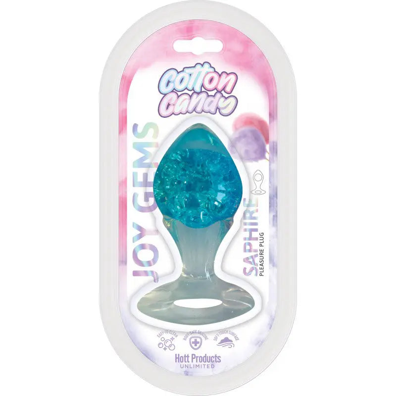 Cotton Candy - Joy Gems Saphire Butt Plug – body-safe silicone | Fu'Cha Exotics