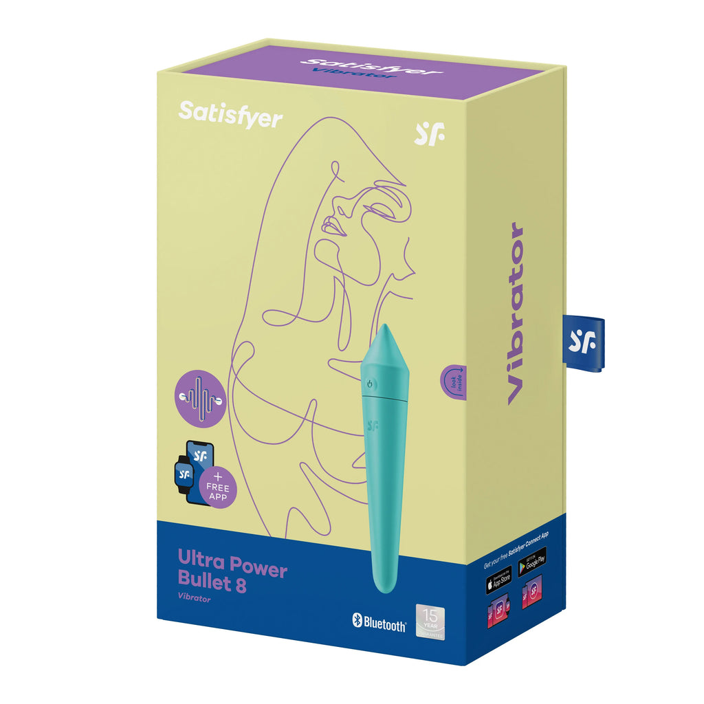 Ultra Power Bullet 8 - Turquoise – body-safe materials | Fu'Cha Exotics