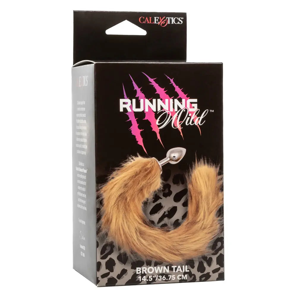 Running Wild Tail - Brown – body-safe materials | Fu'Cha Exotics