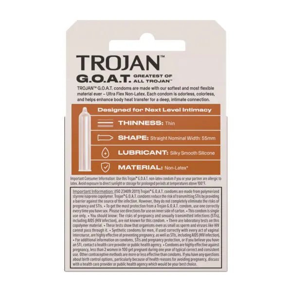 Trojan Goat Non-Latex Condoms 3 Pack – body-safe materials | Fu'Cha Exotics
