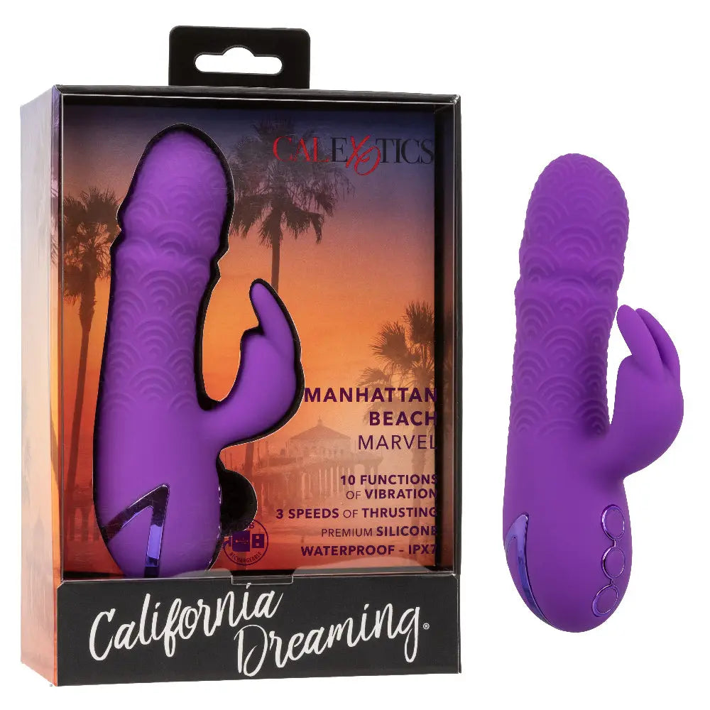 California Dreaming Manhattan Beach Marvel - Purple – body-safe silicone 10 vibration modes | Fu'Cha Exotics