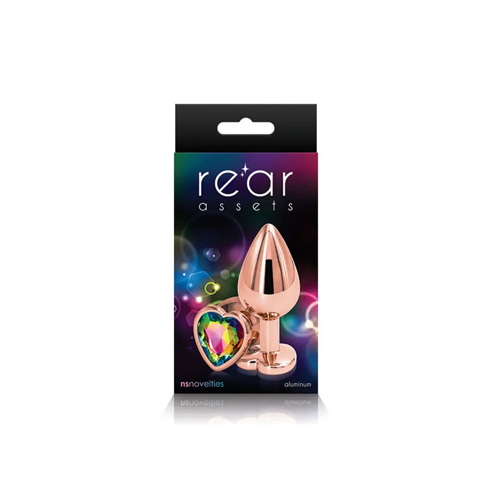 Rear Assets - Rose Gold Heart - Medium - Rainbow – aluminum | Fu'Cha Exotics