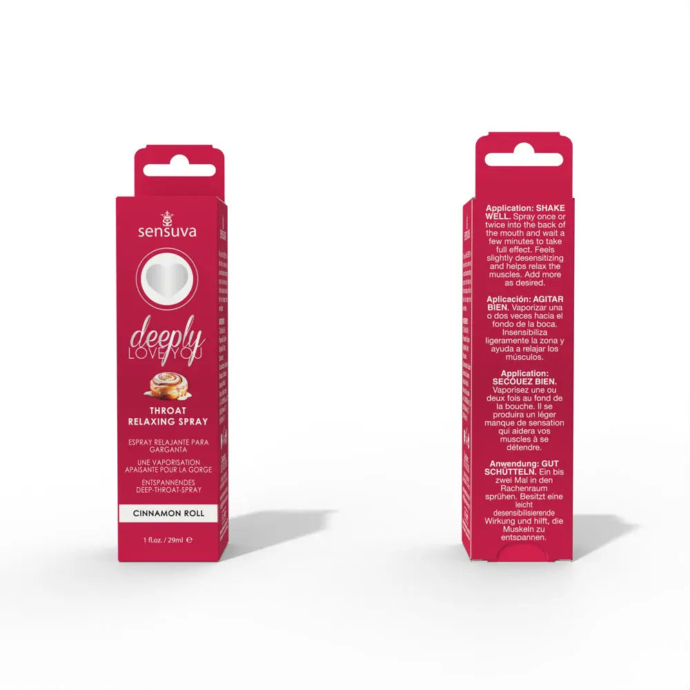 Deeply Love You Throat Relaxing Spray - Cinnamon Roll - 1 Fl. Oz. – body-safe materials | Fu'Cha Exotics