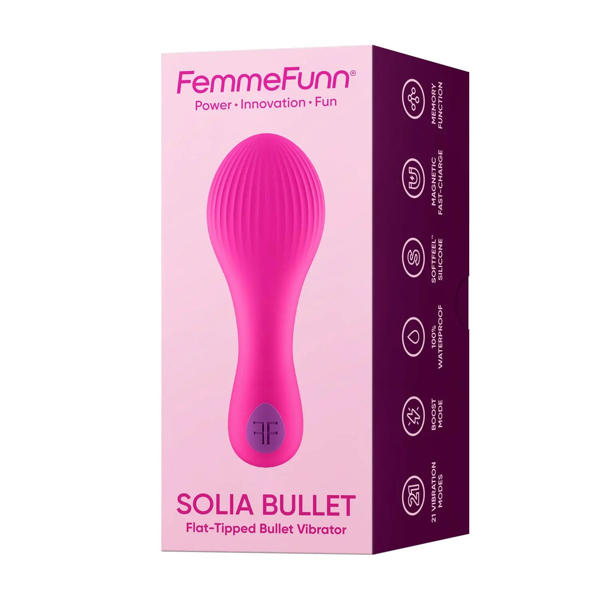 Solia Bullet Flat Tipped Vibrator - Pink – body-safe materials | Fu'Cha Exotics