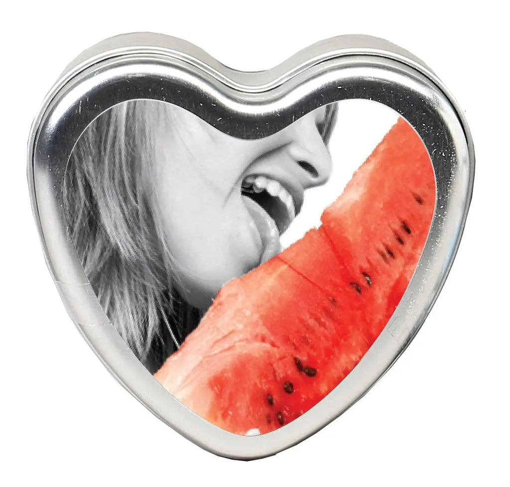 Edible Heart Candle - Watermelon - 4 Oz. – body-safe materials | Fu'Cha Exotics