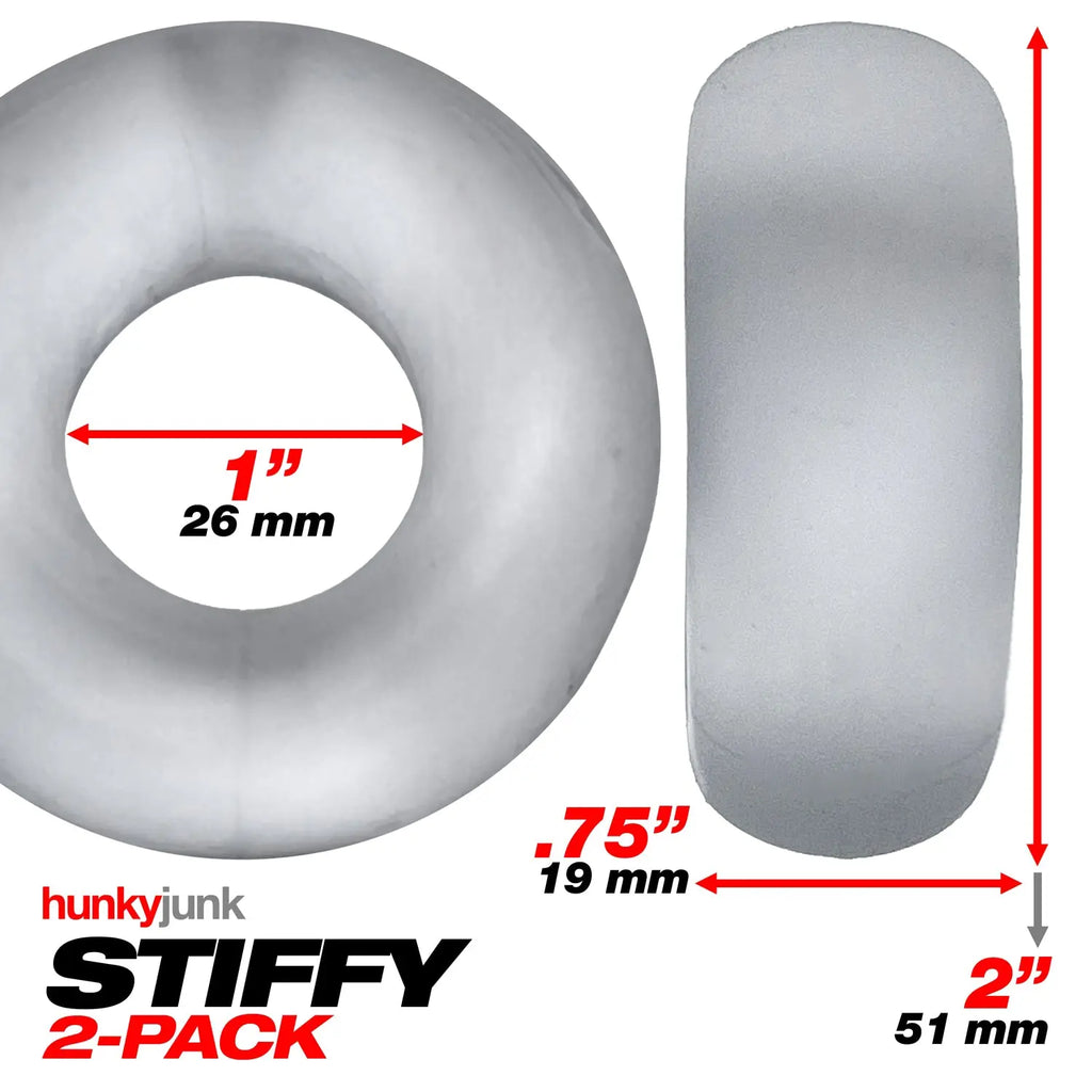 Stiffy 2-Pack Bulge-Rings - Clear Ice – body-safe materials | Fu'Cha Exotics