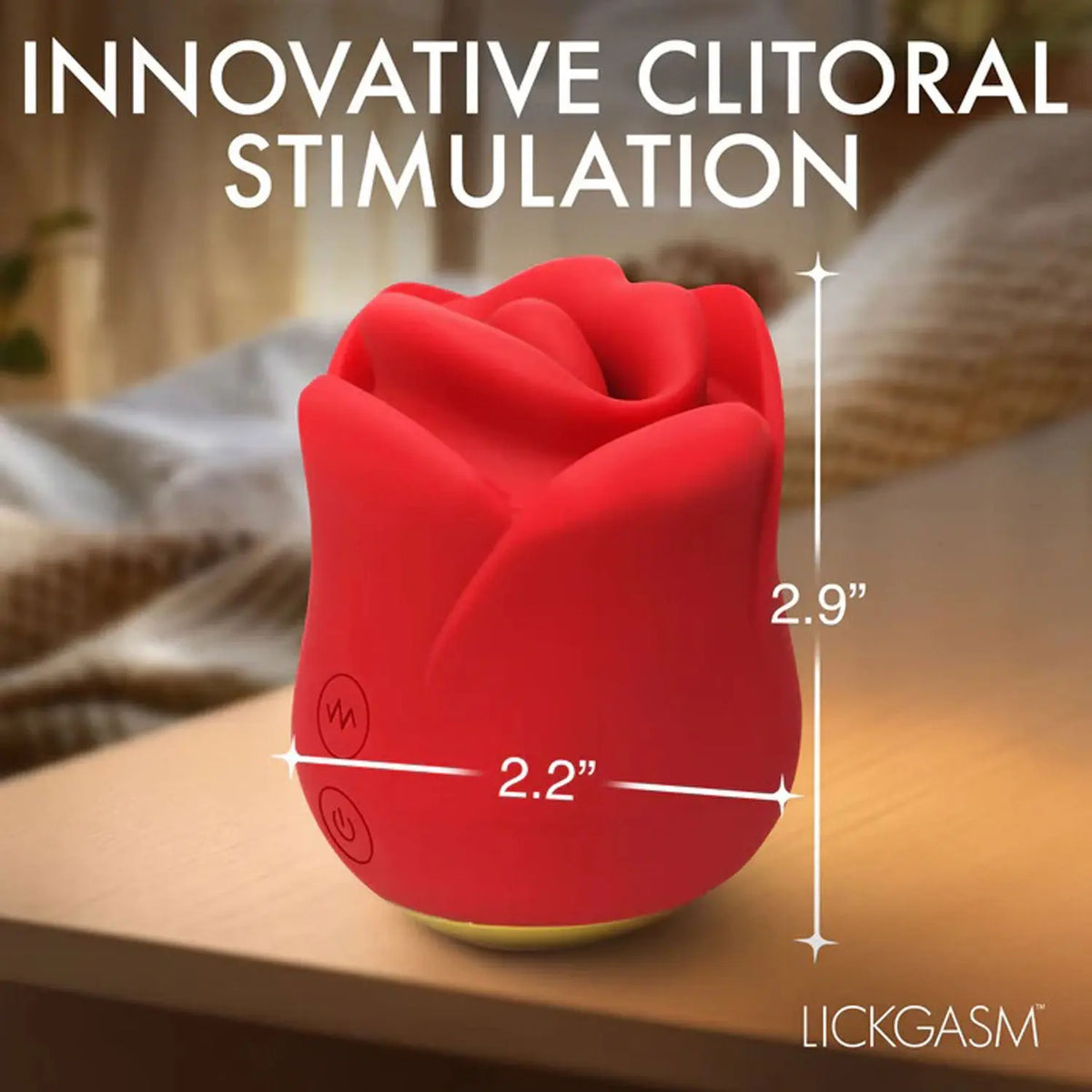 Sweet Kiss Kissing & Vibrating Clitoral Stimulator - Red – body-safe materials | Fu'Cha Exotics