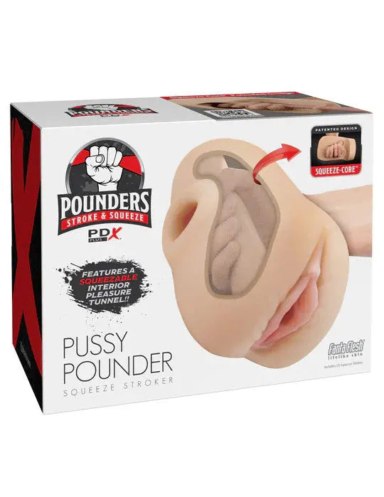 Pdx Plus Pussy Pounder Squeeze Stroker - Light – body-safe materials | Fu'Cha Exotics