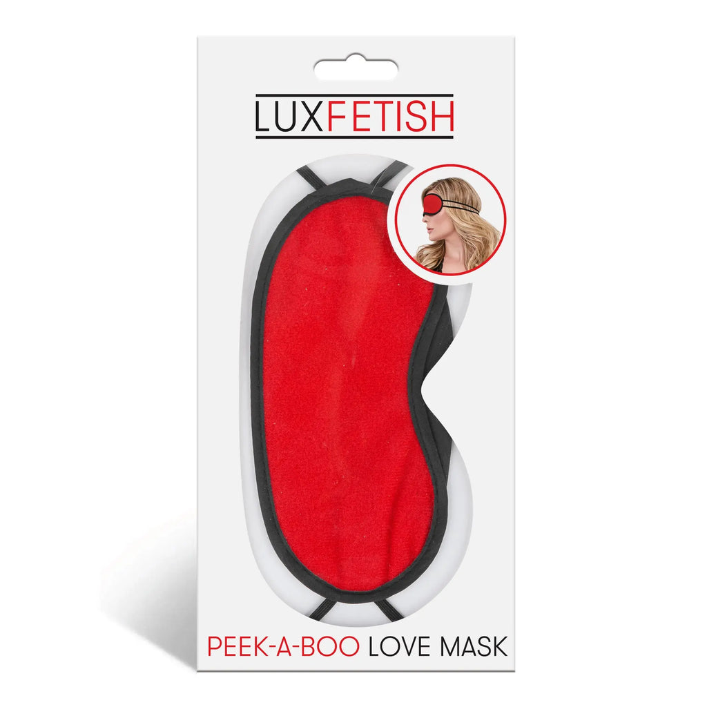 Peek-a-Boo Love Mask - Red – body-safe materials | Fu'Cha Exotics