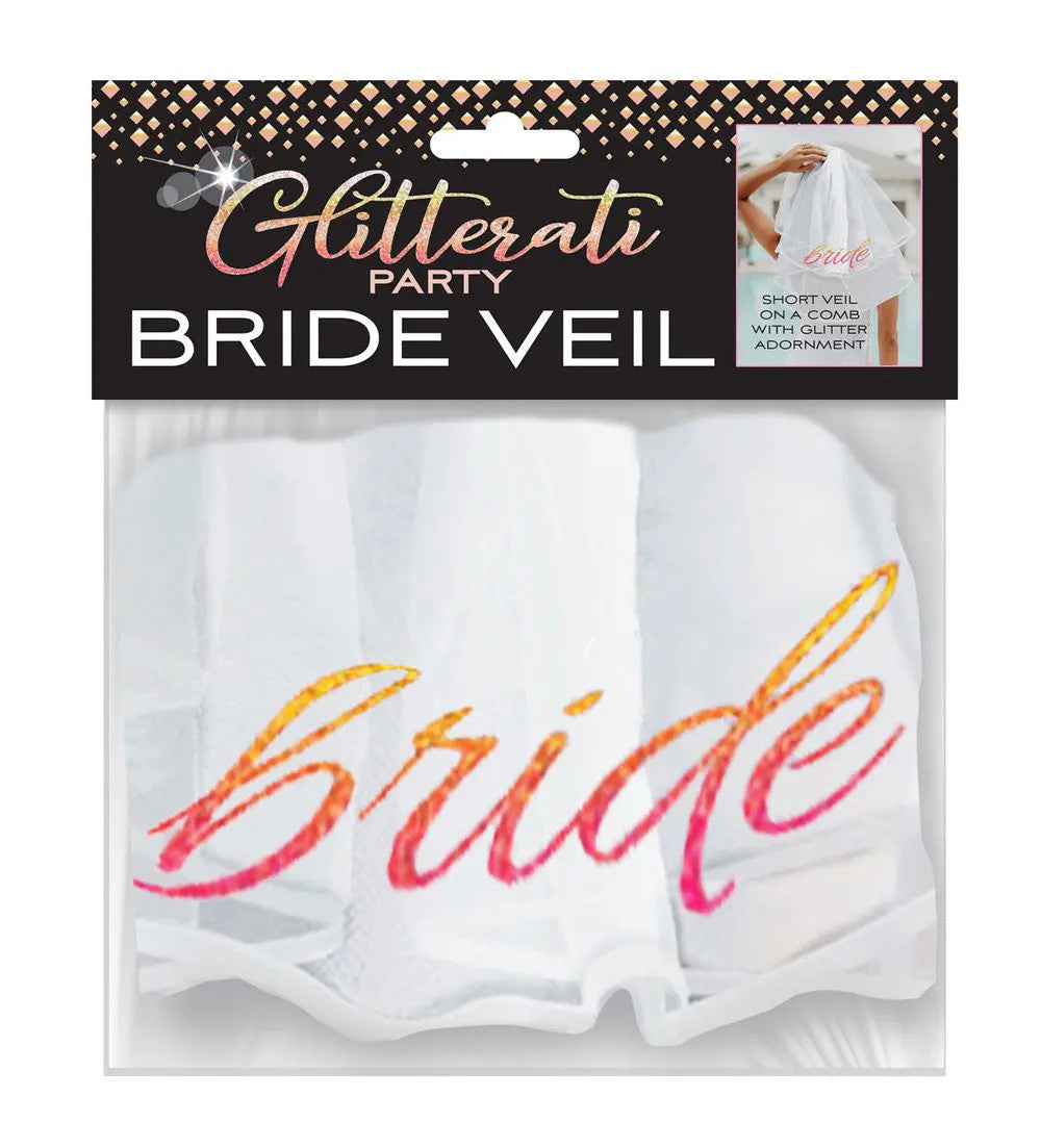 Glitterati Bride Veil - White – body-safe materials | Fu'Cha Exotics