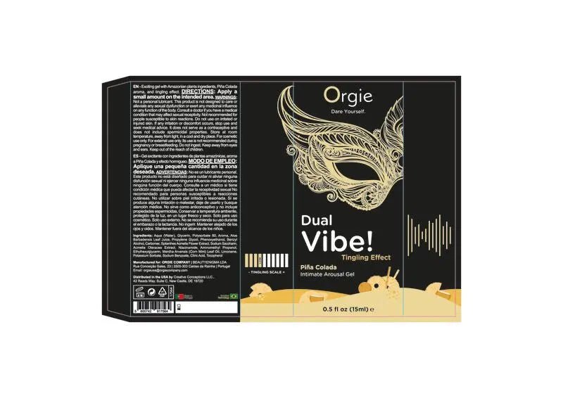 Dual Vibe Pina Colada Kissable Liquid Vibrator - 15ml – body-safe materials | Fu'Cha Exotics