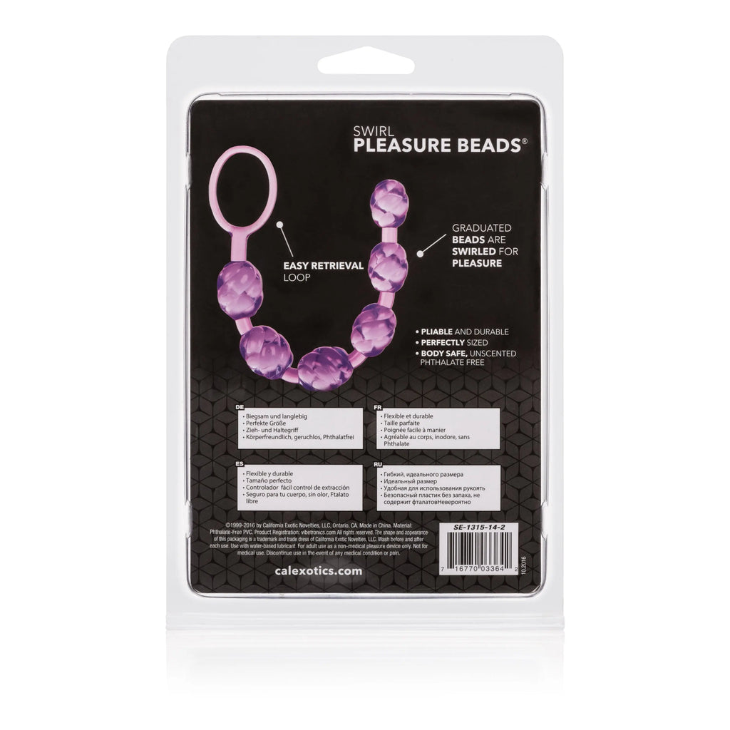 Swirl Pleasure Beads - Purple – body-safe materials | Fu'Cha Exotics