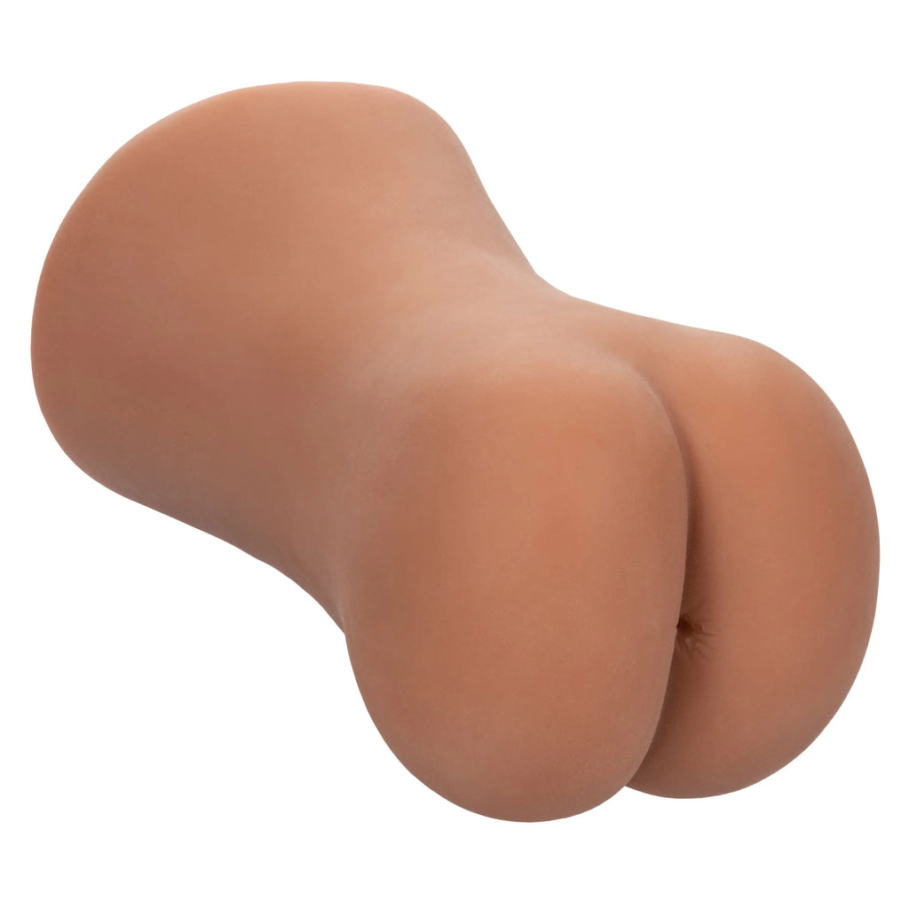 Stroke It Dual Entry Pussy and Ass - Brown – body-safe materials | Fu'Cha Exotics