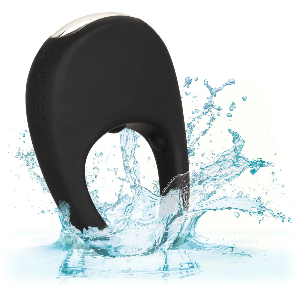 Silicone Rechargeable Pleasure Ring - Black - Black – body-safe materials | Fu'Cha Exotics