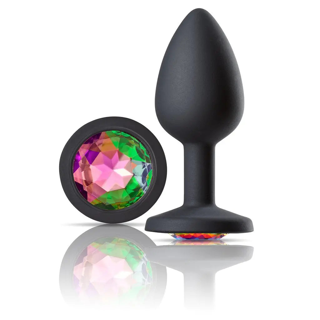 Cloud 9 Novelties Gems Jeweled Silicone Anal Plug - Small – body-safe silicone | Fu'Cha Exotics