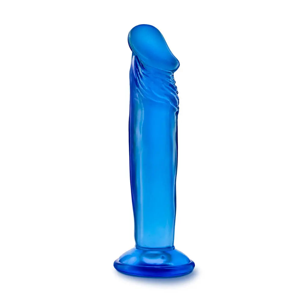 B Yours - Sweet n' Small 6 Inch Dildo With Suction Cup - Blue – body-safe materials suction stimulation | Fu'Cha Exotics
