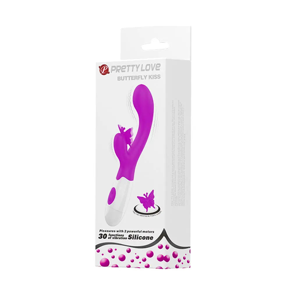 Pretty Love Butterfly Kiss - Purple – body-safe silicone 30 vibration modes | Fu'Cha Exotics