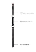 Silicone Bit Gag With Adjustable Bonded Leather  Straps - Black