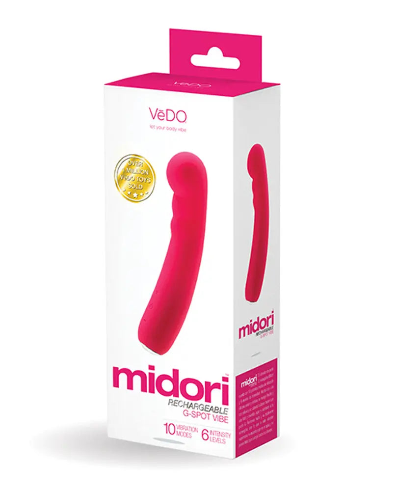 Midori Rechargeable G-Spot Vibe - Foxy Pink – body-safe materials | Fu'Cha Exotics