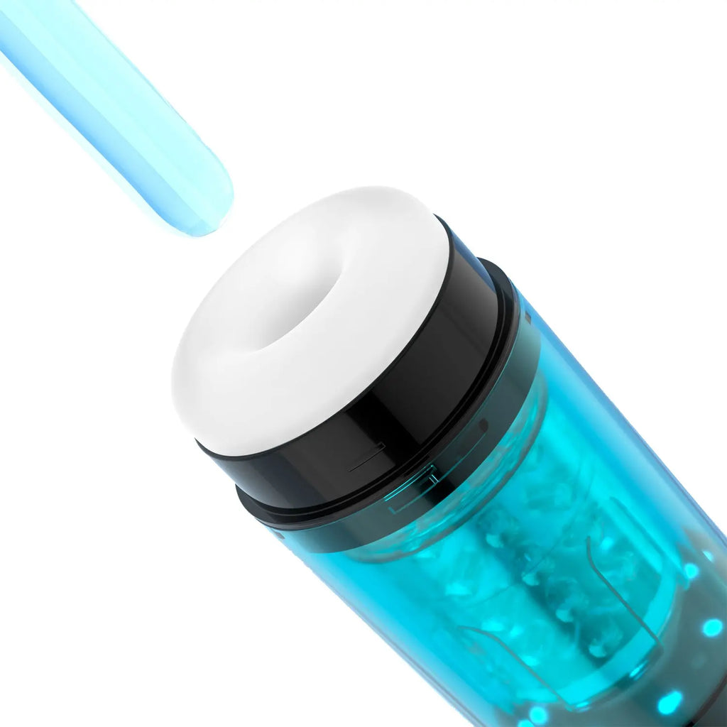 Adrian - Water Spa Rotating Male Masturbator - Blue – body-safe materials | Fu'Cha Exotics