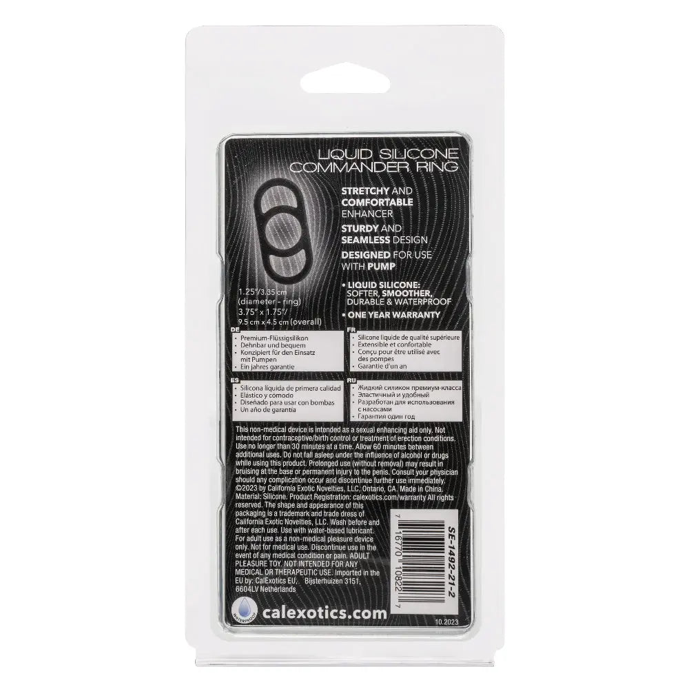 Alpha Liquid Silicone Commander Ring - Black – body-safe materials | Fu'Cha Exotics