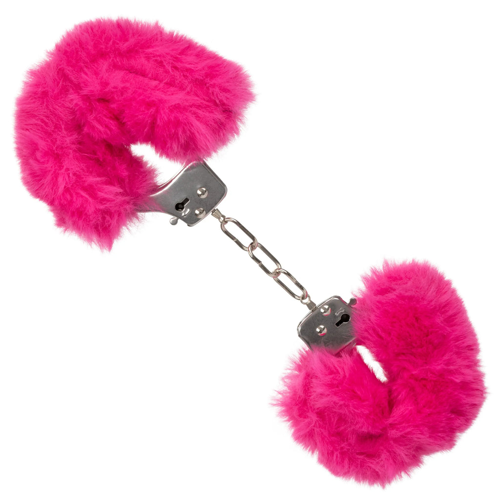 Ultra Fluffy Furry Cuffs - Pink – body-safe materials | Fu'Cha Exotics