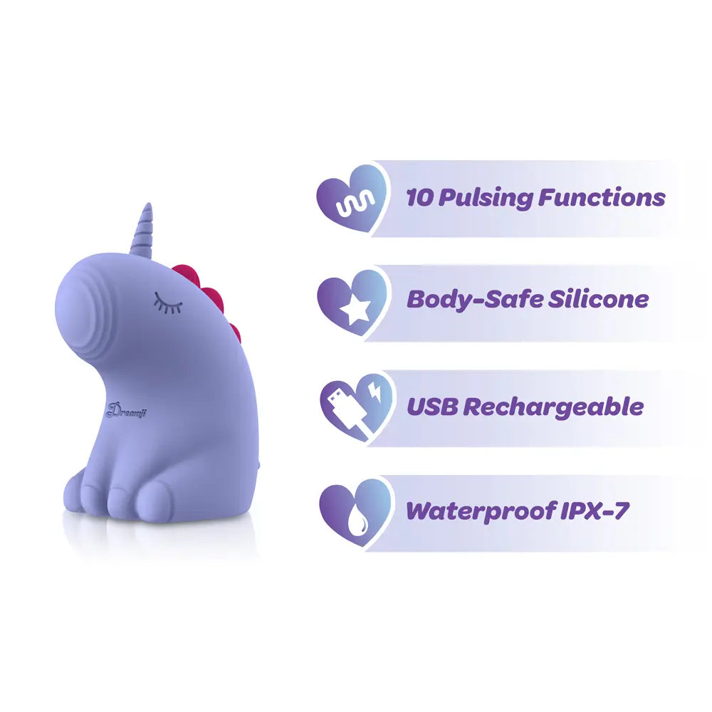 Dreamii Pulse Pulsing Unicorn Stimulator - Mystical Purple – body-safe materials | Fu'Cha Exotics