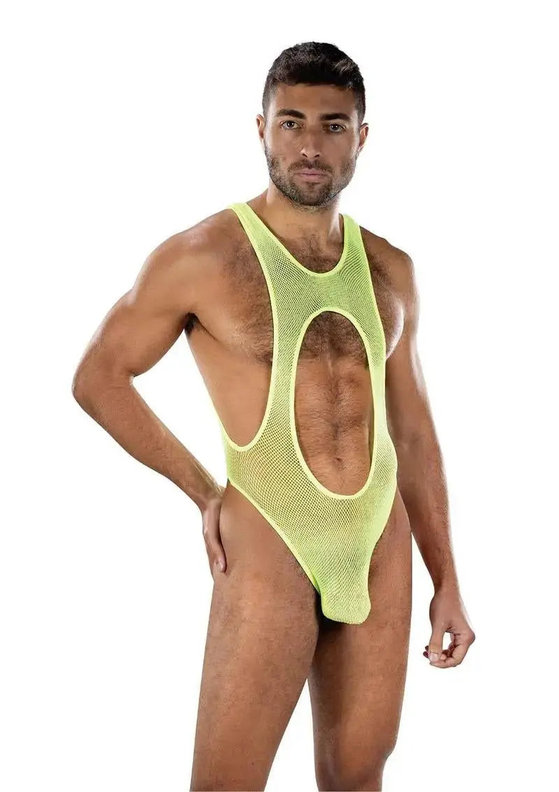Envy Bare Sunshine Mesh Singlet Os - Yellow – body-safe materials | Fu'Cha Exotics