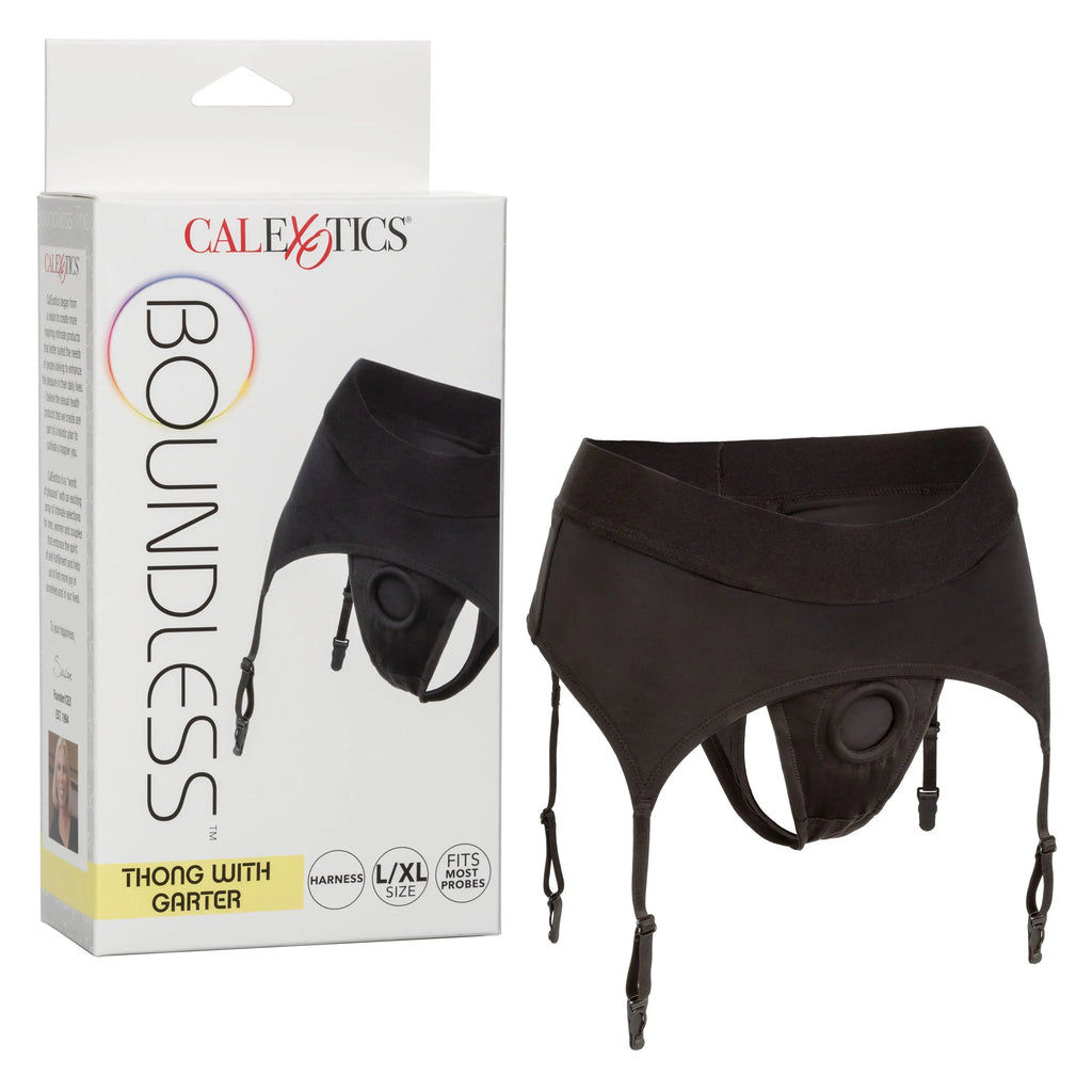 Boundless Thong With Garter - L/xl - Black – body-safe materials | Fu'Cha Exotics