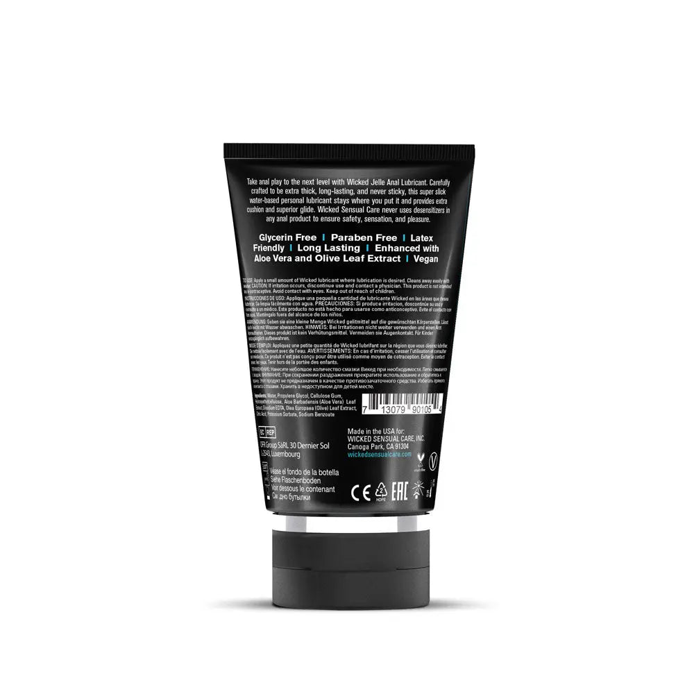 Jelle Water-Based Anal Lubricant - 4 Fl. Oz. – body-safe materials | Fu'Cha Exotics