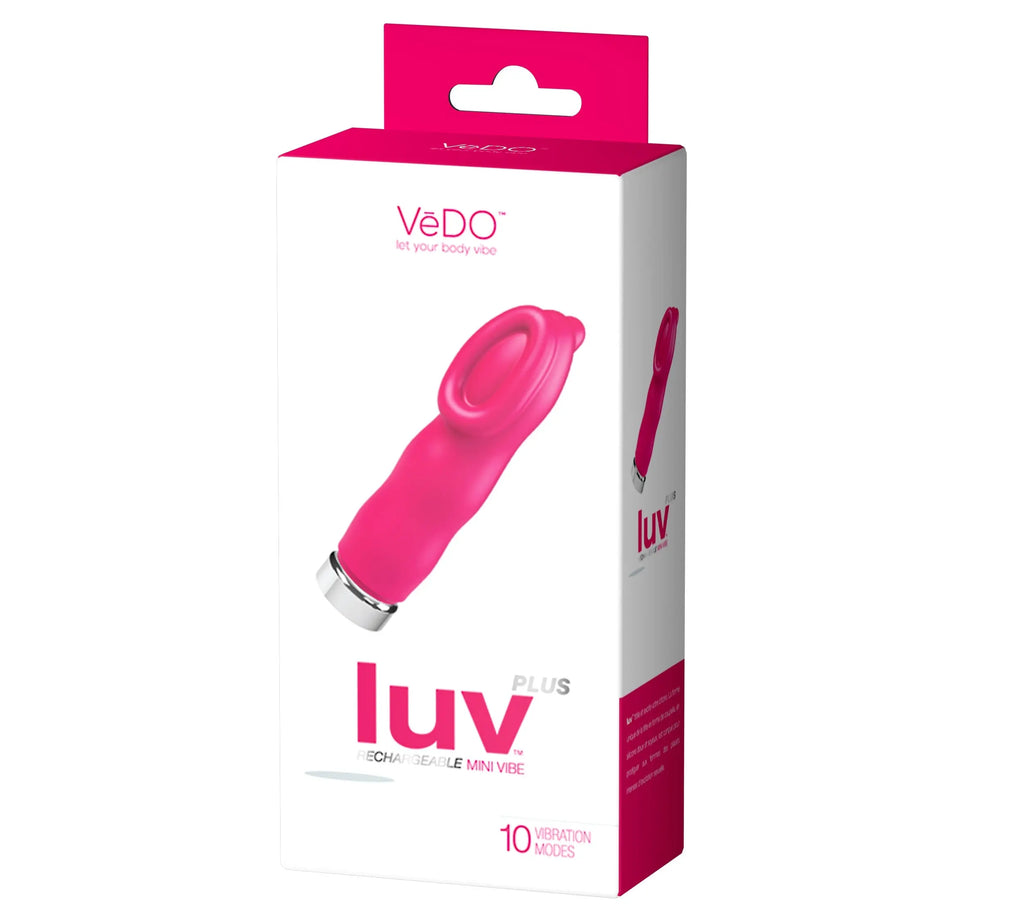 Luv Plus Rechargeable Mini Vibe - Hot in Bed Pink – body-safe silicone USB-rechargeable | Fu'Cha Exotics