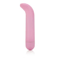 Pink mini curved G-spot vibe with textured base