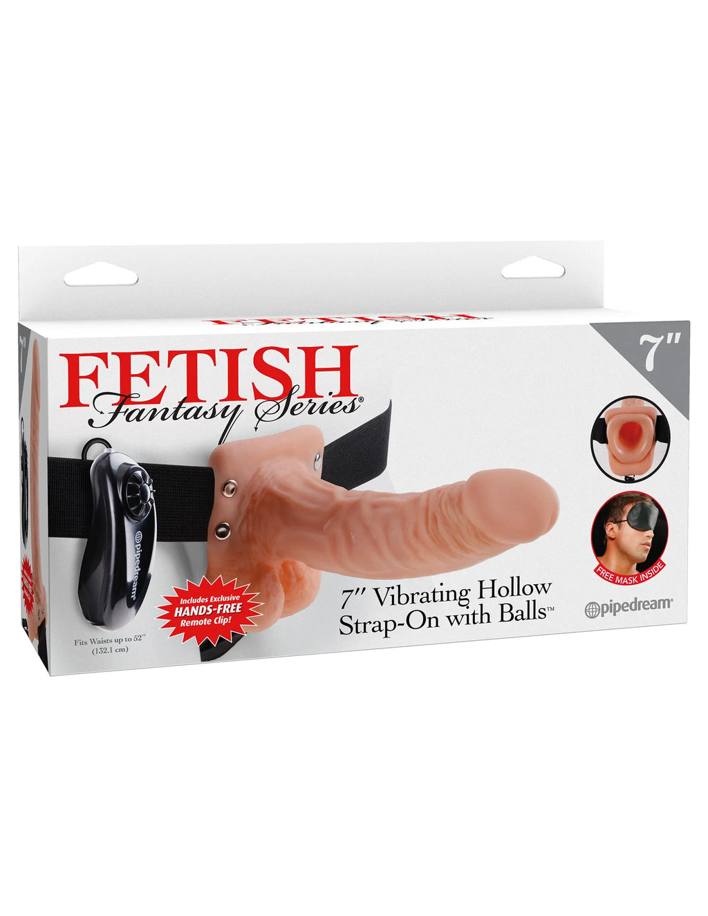 Fetish Fantasy Series 7-Inch Vibrating Hollow Strap-on With Balls - Flesh – body-safe materials | Fu'Cha Exotics