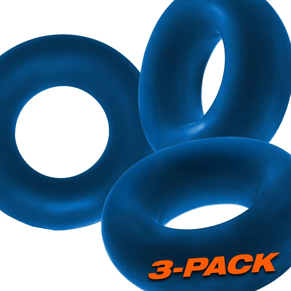 Fat Willy 3-Pack Jumbo C-Rings - Space Blue – body-safe materials | Fu'Cha Exotics