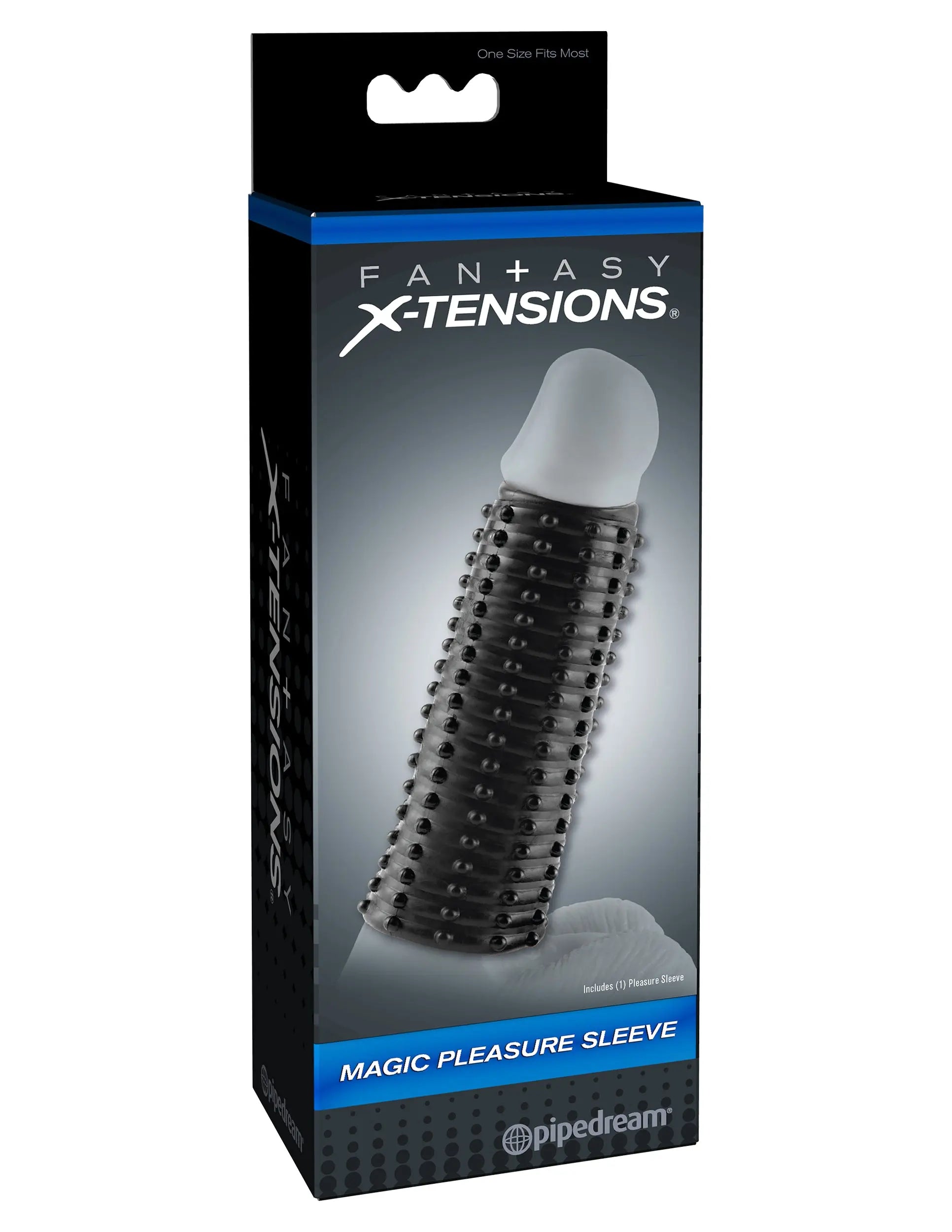 Magic pleasure sleeve attachment with textured flexible cylinder and open top