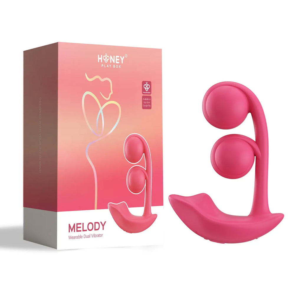 Melody Wearable Dual Vibrator - Pink – body-safe materials | Fu'Cha Exotics