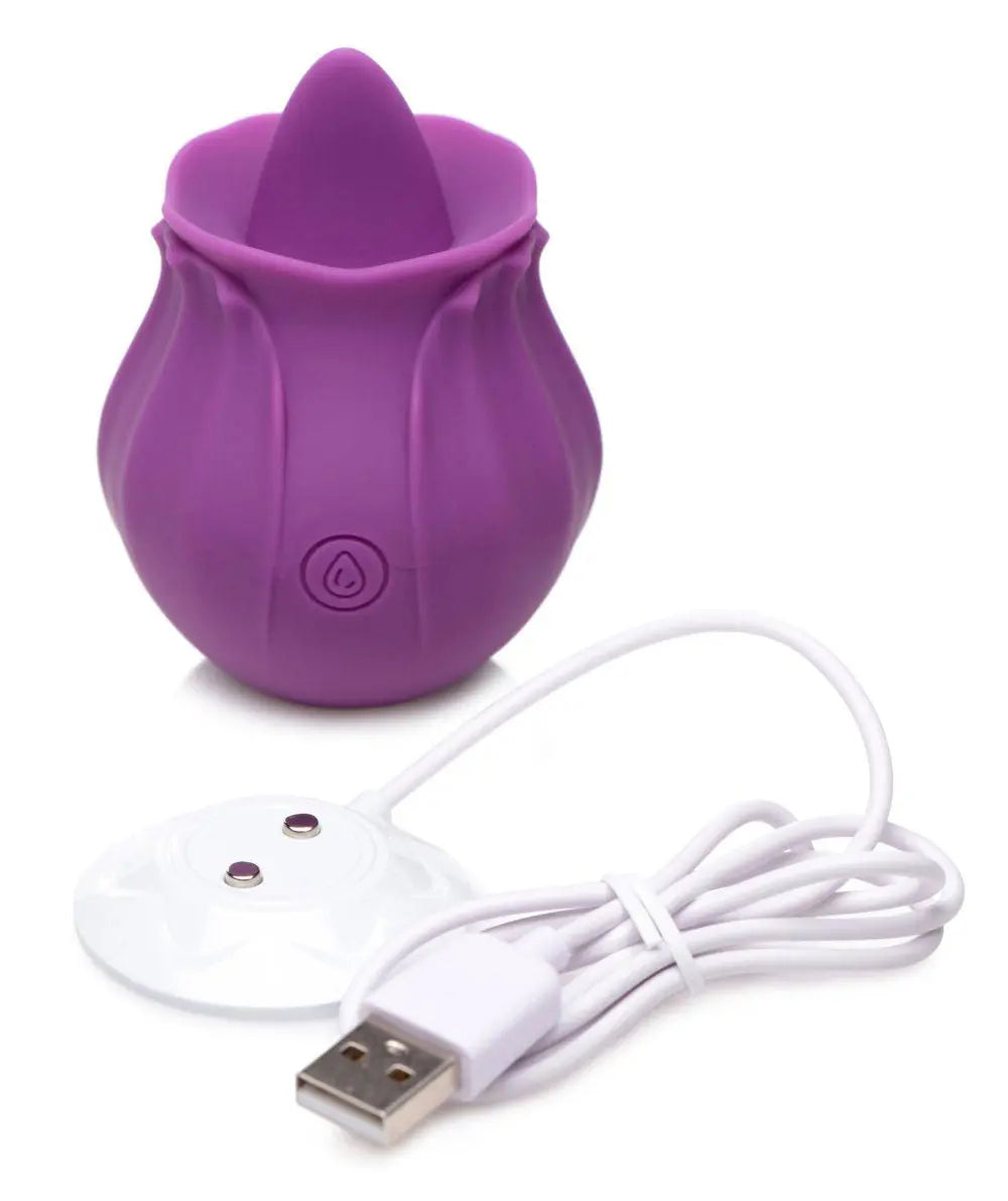 Inmi - Bloomgasm Wild Violet Licking Silicone Stimulator - Violet – body-safe materials | Fu'Cha Exotics