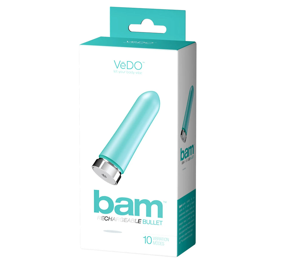 Bam Rechargeable Bullet - Tease Me Turquoise – body-safe silicone USB-rechargeable | Fu'Cha Exotics