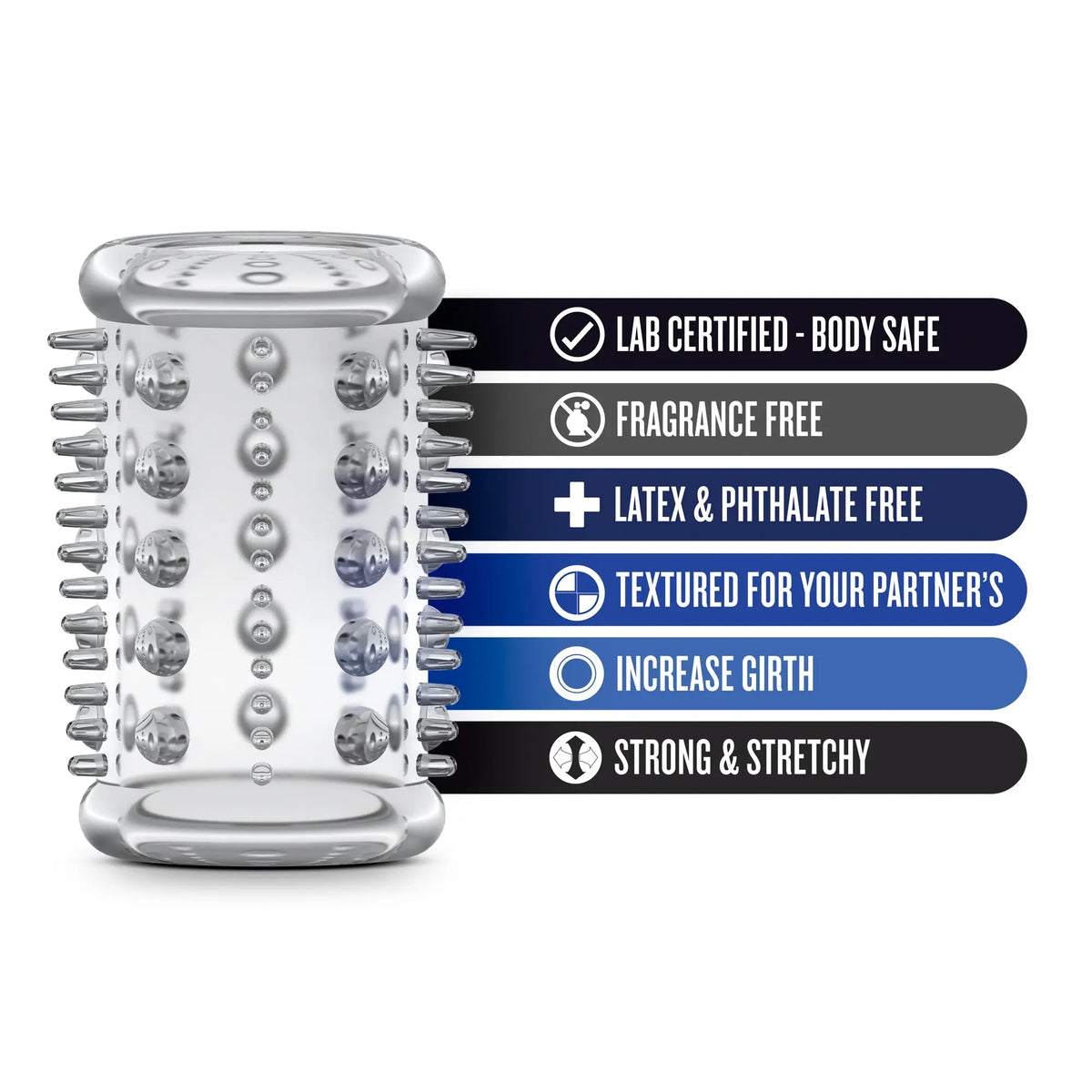 Stay Hard Cock Sleeve 03 - Clear – body-safe materials | Fu'Cha Exotics