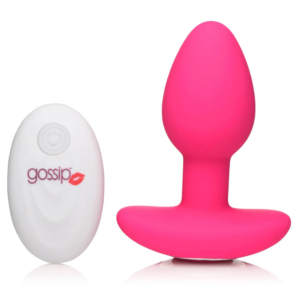 Gossip Pop Rocker 10x Vibrating Silicone Plug - Magenta – body-safe materials | Fu'Cha Exotics