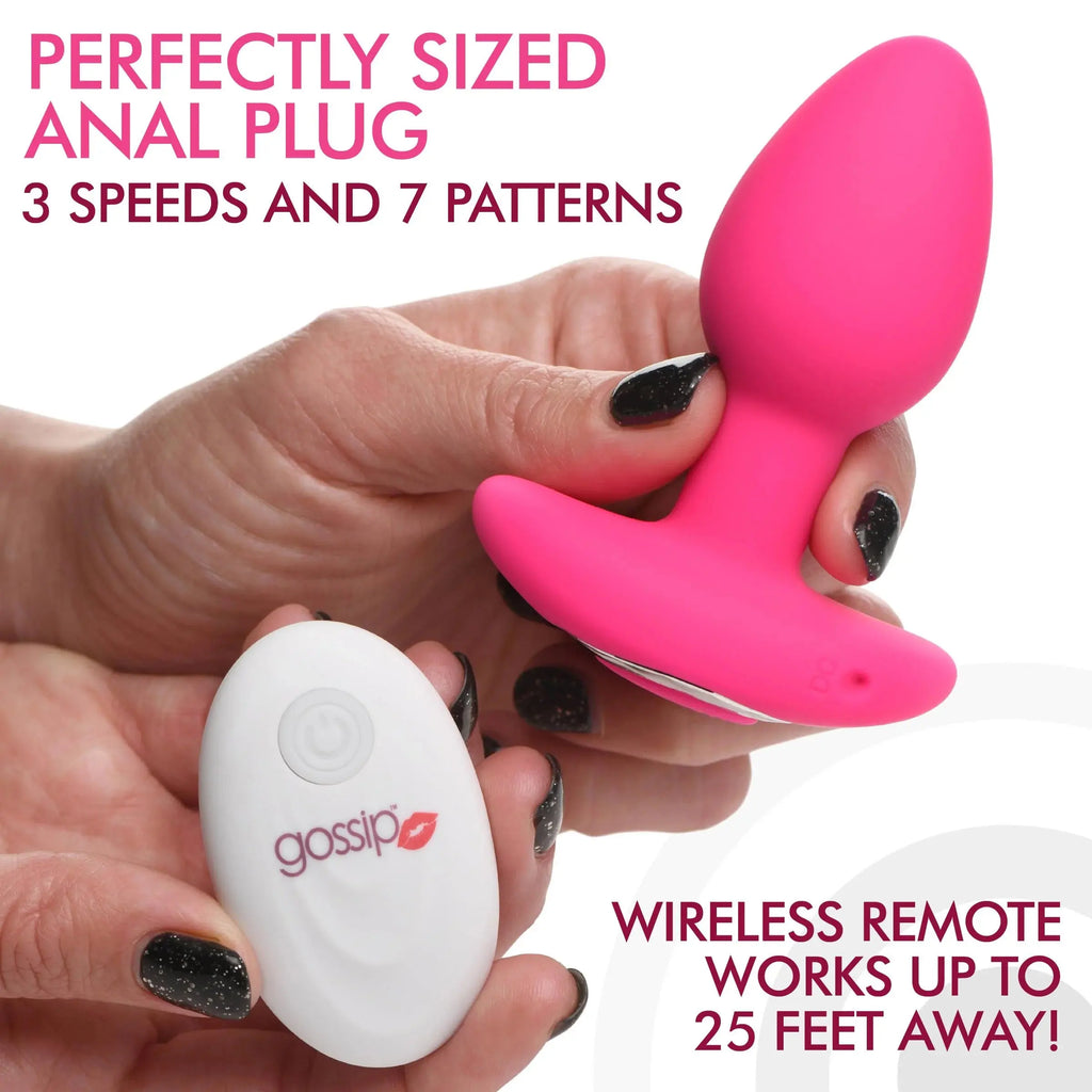 Gossip Pop Rocker 10x Vibrating Silicone Plug - Magenta – body-safe silicone 3 vibration modes | Fu'Cha Exotics