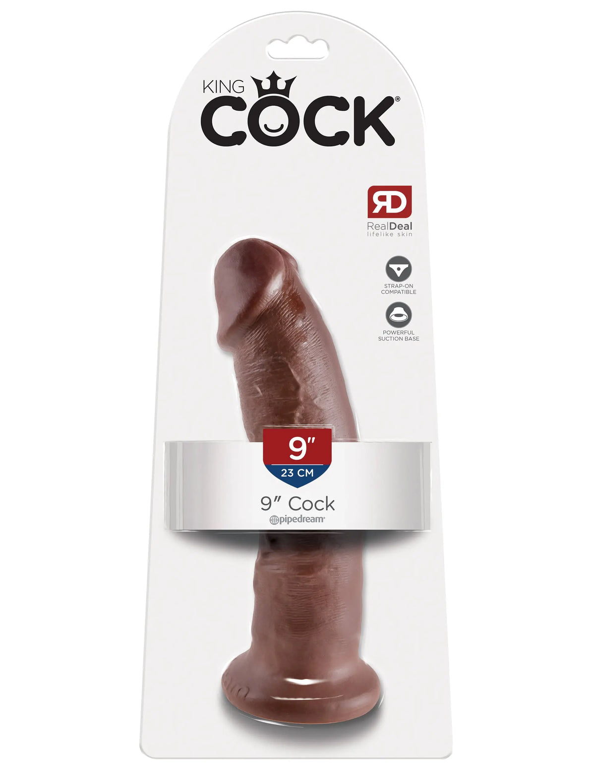 King Cock 9-Inch Cock - Brown – body-safe materials | Fu'Cha Exotics