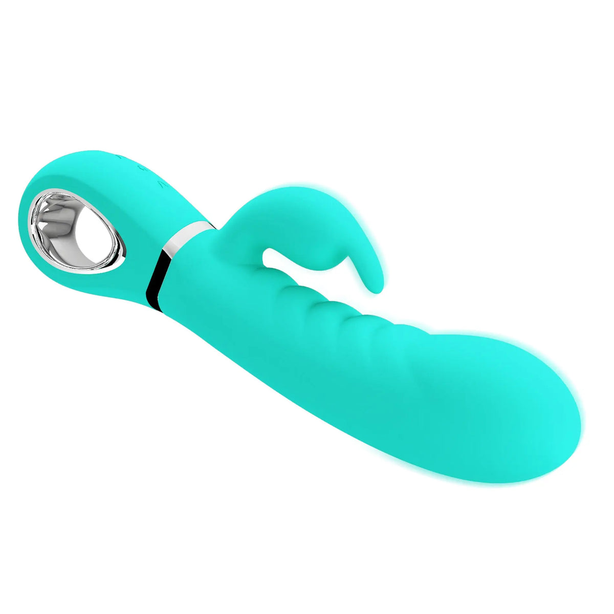 Prescott Super Soft Rabbit Silicone Vibrator - Vibrator -Teal – body-safe materials | Fu'Cha Exotics
